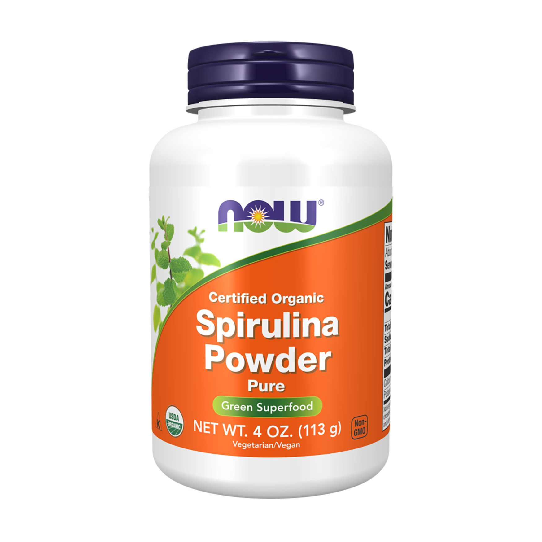 Органічна спіруліна NOW foods Organic Spirulina в порошку, 113 г
