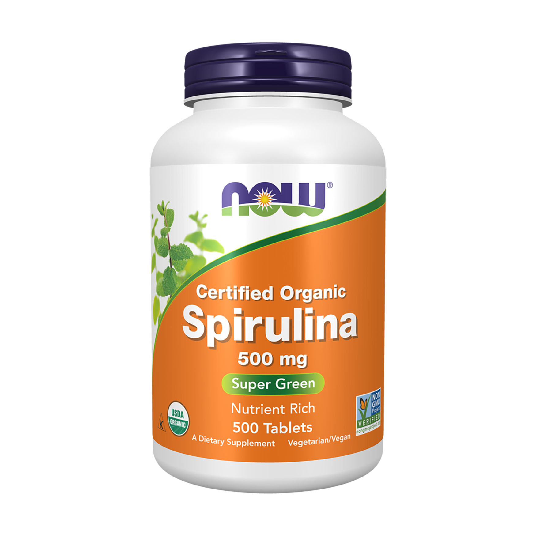 Спіруліна NOW foods Spirulina 500 мг, 500 таблеток