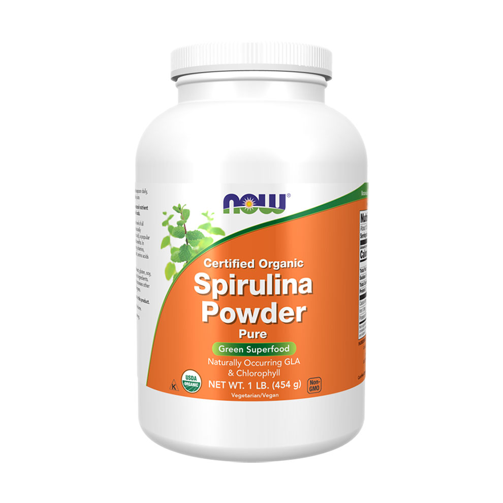 Спіруліна NOW foods Spirulina в порошку, 454 г